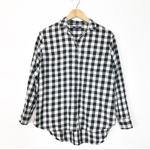 Madewell Oversized Flannel Buffalo Check Shirt - S - Picture 3 of 7